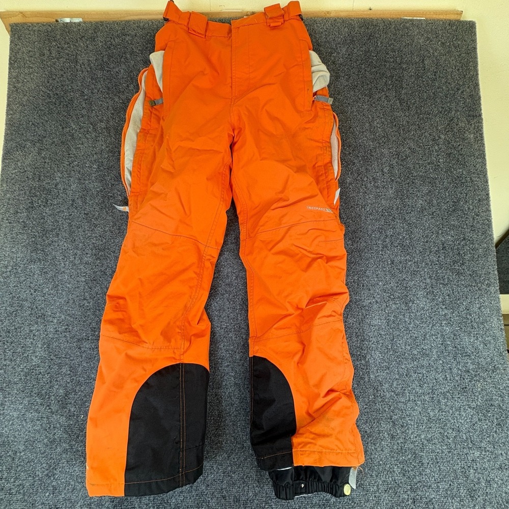 Trespass Radium Ski Pants Womens 25x29.5 Orange Windproof Waterproof Taped Seams